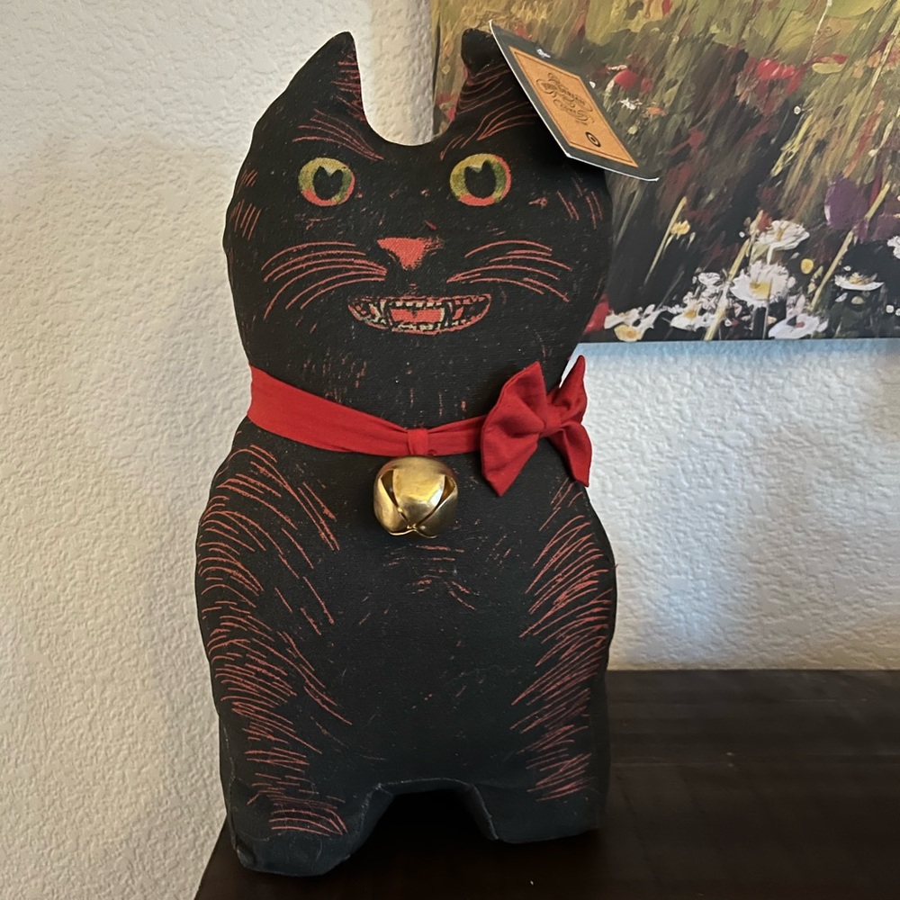 John Derian black cat pillow - sold out